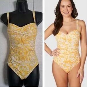 Nip Tuck One Piece Tummy Control Pivotal Moment Swimsuit- Sz 4 (g1)